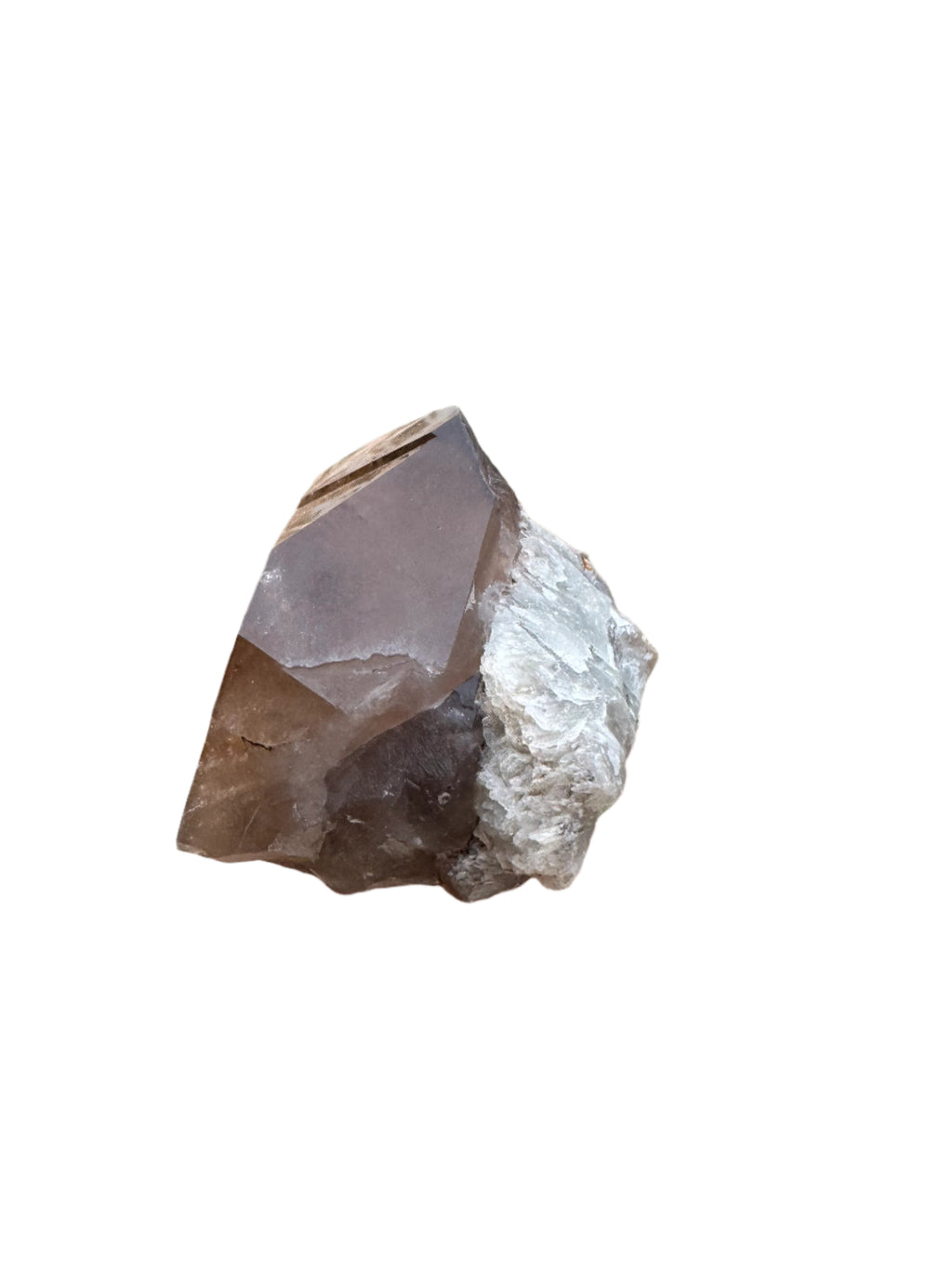 Large Smoky Quartz on Feldspar with Clevelandite