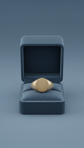 Antique gold signet ring with velvet box