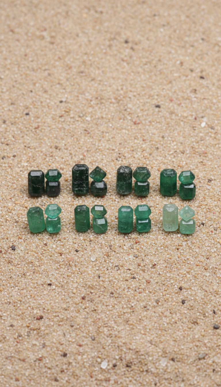 Raw Emerald Gemstone Lot